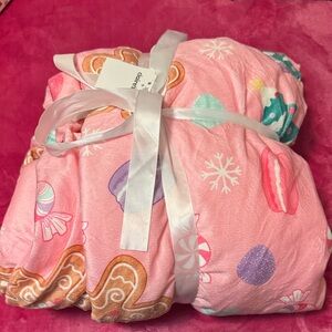Claire's Pink Holiday Blanket